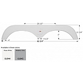 Icon Fender Skirt For Forest River  Surveyor 61-1/4 Inch 11-3/4 Inch Metallic Gray 01945