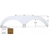 Icon Fender Skirt For Forest River  Cedar Creek 67-1/2 Inch 15 Inch Taupe 14038