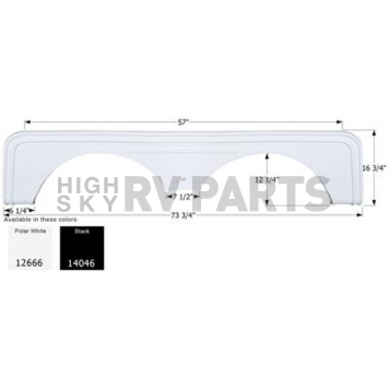 Icon Fender Skirt For Sunnybrook And Winnebago s 73-3/4 Inch 16-3/4 Inch Black 14046