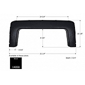 Icon Fender Skirt Universal Replacement To Fit By Dimension 31-1/4 Inch 13-1/8 Inch Black 14058