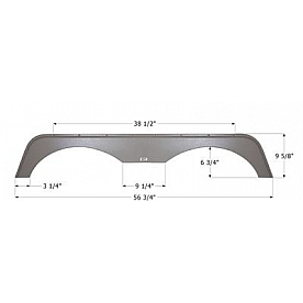 Icon Fender Skirt For Forest River  Rockwood Mini Lite 56-3/4 Inch 9-5/8 Inch Mauve Gray 14059