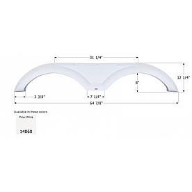 Icon Fender Skirt For Gulf Stream s 64-7/8 Inch 12-1/4 Inch  White 14060