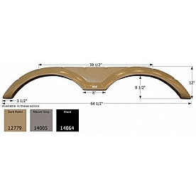 Icon Fender Skirt For Forest River s 64-1/2 Inch 12 Inch Black 14064