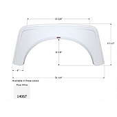 Icon Fender Skirt For Models Of Aliner Campers Including XL 31-1/4 Inch 13-1/2 Inch  White 14067