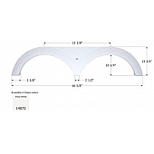 Icon Fender Skirt For Heartland Rands Including Focus 66-5/8 Inch 13-3/4 Inch  White 14072