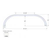 Icon Fender Skirt For Ragen s 76-1/2 Inch 21 Inch  White 14096