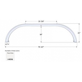 Icon Fender Skirt For Ragen s 76-1/2 Inch 21 Inch  White 14096