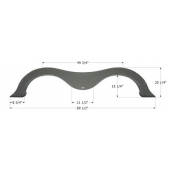 Icon Fender Skirt For Keystone  Bullet 89-1/2 Inch 20-1/4 Inch Olive Gray 14097