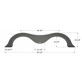 Icon Fender Skirt For Keystone  Bullet 89-1/2 Inch 20-1/4 Inch Olive Gray 14097