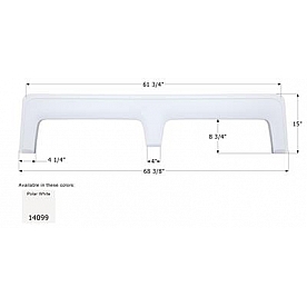 Icon Fender Skirt For Thor  Chateau 68-3/8 Inch 15 Inch  White 14099