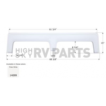 Icon Fender Skirt For Thor  Chateau 68-3/8 Inch 15 Inch  White 14099