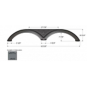 Icon Fender Skirt For Evergreen RV s 63-5/8 Inch 10-3/4 Inch Midnight Metallic Gray 14102