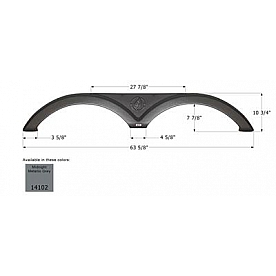 Icon Fender Skirt For Evergreen RV s 63-5/8 Inch 10-3/4 Inch Midnight Metallic Gray 14102