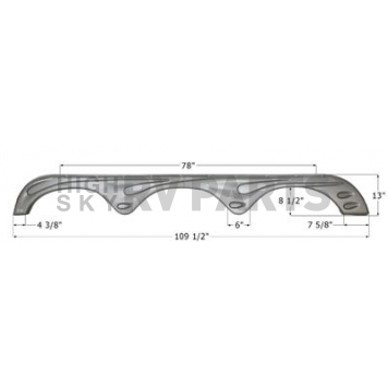 Icon Fender Skirt For Forest River  Stealth Evo 109-1/2 Inch 13 Inch Metallic Silver 14103