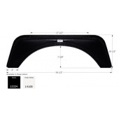 Icon Fender Skirt For Layton  Including Skyline And Normod Lite 34-1/2 Inch 10-1/2 Inch  White 14108