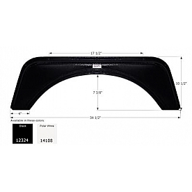 Icon Fender Skirt For Layton  Including Skyline And Normod Lite 34-1/2 Inch 10-1/2 Inch  White 14108
