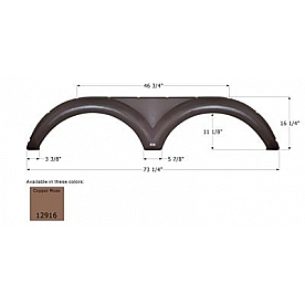 Icon Fender Skirt For Keystone  Cambridge 73-1/4 Inch 16-1/4 Inch Copper Rose 12916