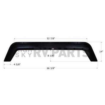 Icon Fender Skirt For Sunline  Solaris 66-3/8 Inch 14 Inch Black 12917