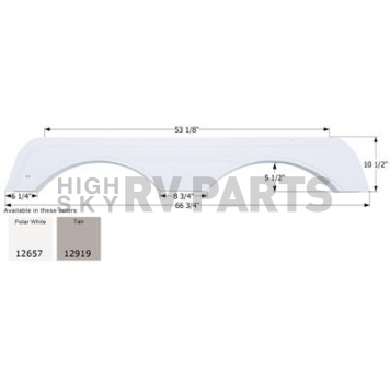 Icon Fender Skirt For Sunnybrook And Winnebago s 66-3/4 Inch 10-1/2 Inch Tan 12919