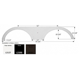 Icon Fender Skirt Certain Heartland 5th Wheels Models And Travel Trailers 76-5/8 Inch 13-3/8 Inch Winchester Brown 14001