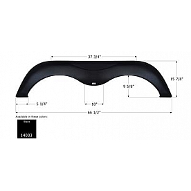 Icon Fender Skirt For Skyline  Koala 66-1/2 Inch 15-7/8 Inch Black 14003