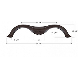 Icon Fender Skirt various Prime Time RV (Division Of Forest River)  Tracer Ultra Lite 90-3/8 Inch 19-1/8 Inch Winchester Brown 14009