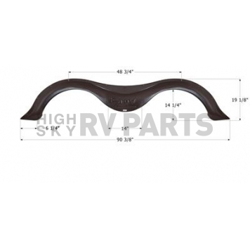 Icon Fender Skirt various Prime Time RV (Division Of Forest River)  Tracer Ultra Lite 90-3/8 Inch 19-1/8 Inch Winchester Brown 14009