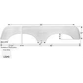 Icon Fender Skirt For Jayco  Eagle 67 Inch   White 12640