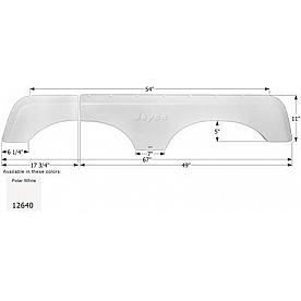 Icon Fender Skirt For Jayco  Eagle 67 Inch   White 12640