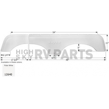 Icon Fender Skirt For Jayco  Eagle 67 Inch   White 12640