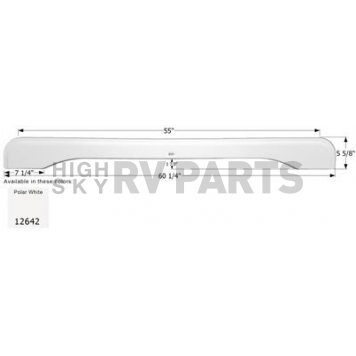 Icon Fender Skirt For Sunnybrook And Winnebago s 60-1/4 Inch 5-5/8 Inch  White 12642