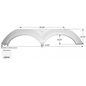 Icon Fender Skirt For KZ s 71 Inch x 13-1/2 Inch  White - 12644