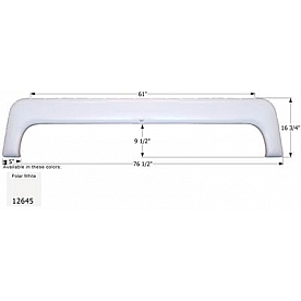 Icon Fender Skirt for Sunnybrook And Winnebago s 76-1/2 Inch 16-3/4 Inch White - 12645