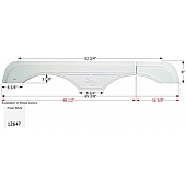 Icon Fender Skirt For Sunnybrook And Winnebago s 65-3/8 Inch 8 Inch  White 12647