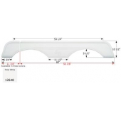 Icon Fender Skirt For Sunnybrook And Winnebago s 68 Inch 10-1/2 Inch  White 12648