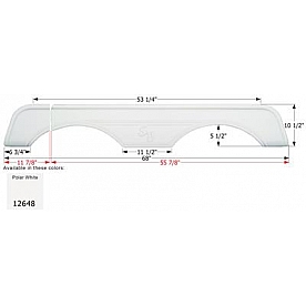 Icon Fender Skirt For Sunnybrook And Winnebago s 68 Inch 10-1/2 Inch  White 12648