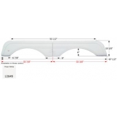 Icon Fender Skirt For Sunnybrook And Winnebago s 67-1/2 Inch 10-3/8 Inch  White 12649