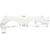 Icon Fender Skirt For Sunnybrook And Winnebago s 67-3/4 Inch 10-1/2 Inch  White 12651