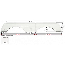 Icon Fender Skirt For Sunnybrook And Winnebago s 67-3/4 Inch 10-1/2 Inch  White 12651