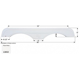 Icon Fender Skirt For Sunnybrook And Winnebago s 66 Inch 8 Inch  White 12652