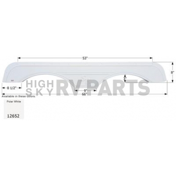 Icon Fender Skirt For Sunnybrook And Winnebago s 66 Inch 8 Inch  White 12652
