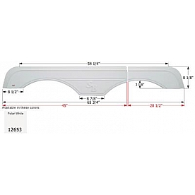 Icon Fender Skirt For Sunnybrook And Winnebago s 65-3/4 Inch 8-1/8 Inch  White 12653