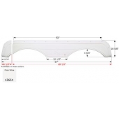 Icon Fender Skirt For Sunnybrook And Winnebago s 67 Inch 10-5/8 Inch  White 12654