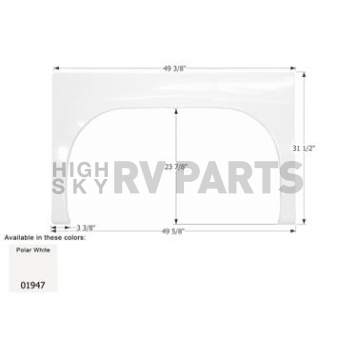 Icon Fender Skirt For Gulfstream  Friendship 49-5/8 Inch 31-1/2 Inch  01947