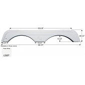 Icon Fender Skirt For Sunnybrook And Winnebago s 66-3/4 Inch 10-1/2 Inch  White 12657
