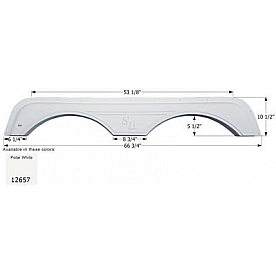 Icon Fender Skirt For Sunnybrook And Winnebago s 66-3/4 Inch 10-1/2 Inch  White 12657