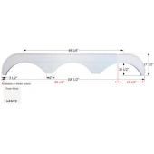 Icon Fender Skirt For Sunnybrook s 106-1/2 Inch 17-1/2 Inch  White 12659