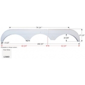 Icon Fender Skirt For Sunnybrook s 106-3/4 Inch 17-1/2 Inch  White 12660