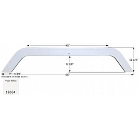 Icon Fender Skirt For Sunnybrook And Winnebago s 66 Inch 12-1/4 Inch  White 12664