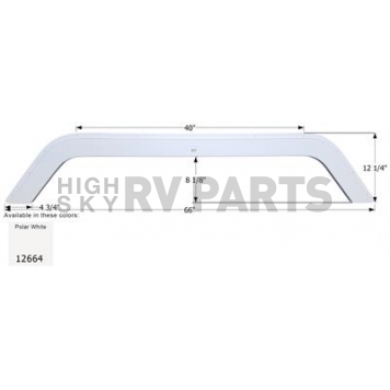 Icon Fender Skirt For Sunnybrook And Winnebago s 66 Inch 12-1/4 Inch  White 12664